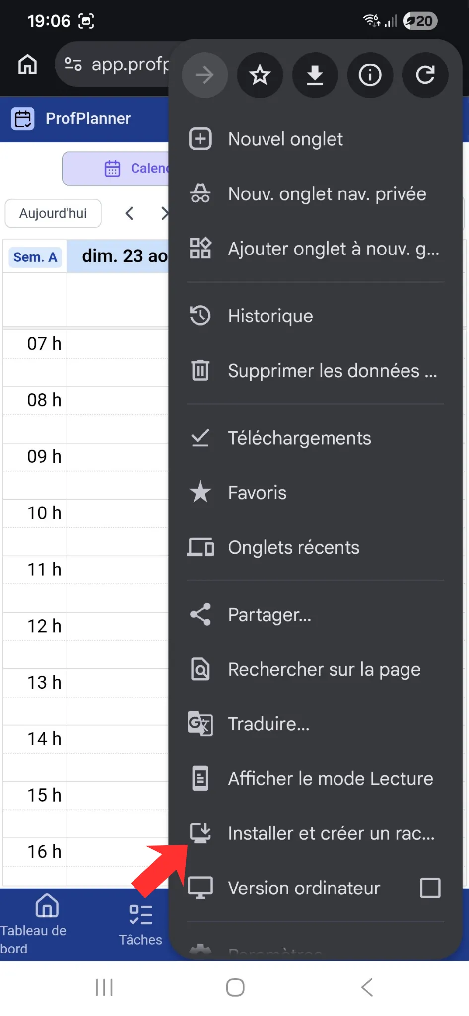 Installer et créer un raccourci