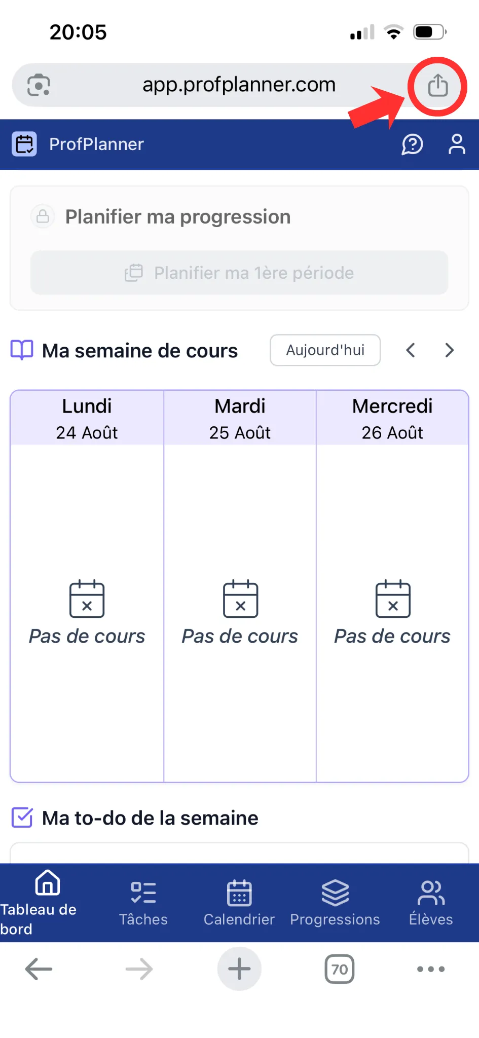 Bouton Partager